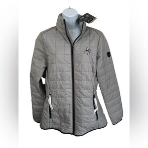 Minnesota Vikings NFL Helmet Cutter & Buck Primaloft Womens Puffer Jacket Medium